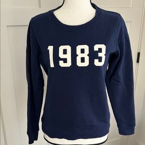 J. Crew Factory Navy 1983 Sweatshirt
